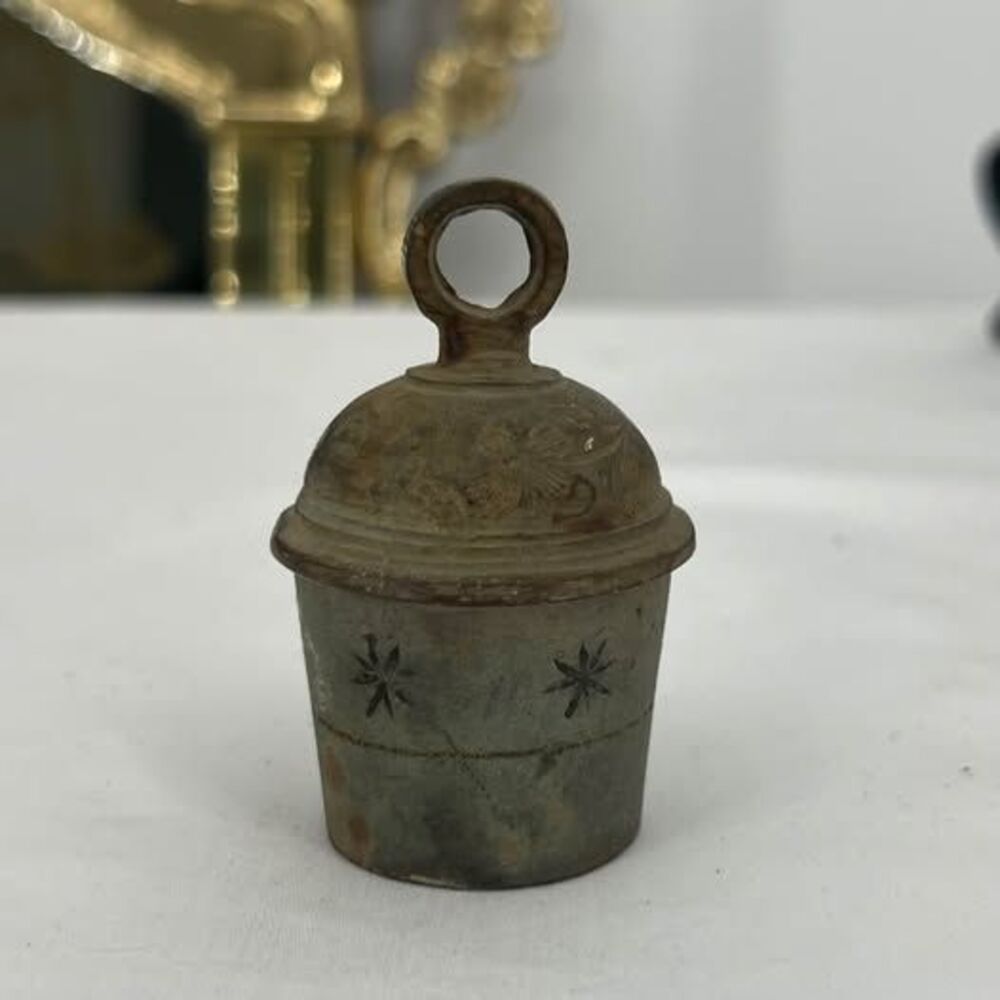 Antique Metal Star Engraved Bell